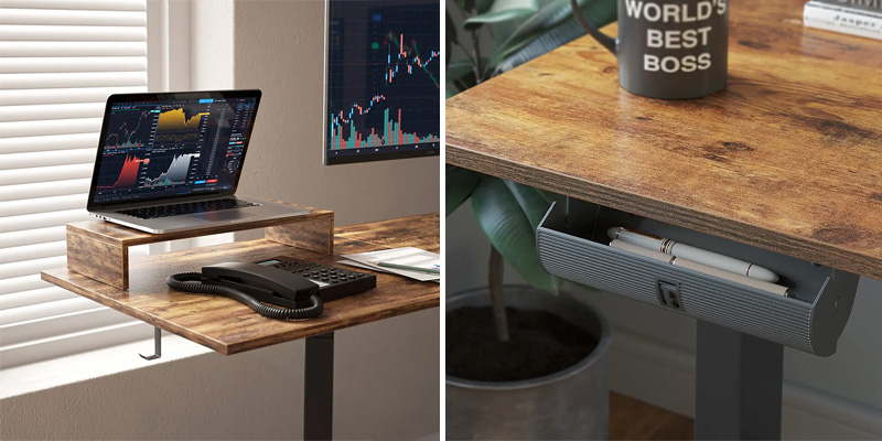 FEZIBO Corner Desk Dual Motor L Shaped Electric Standing Desk in the use - Bestadvisor