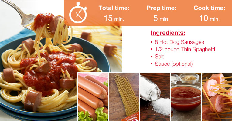 Hot Dog and Spaghetti Preparation
